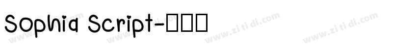 Sophia Script字体转换